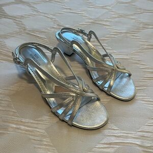 Nina Silver Strappy Sandals